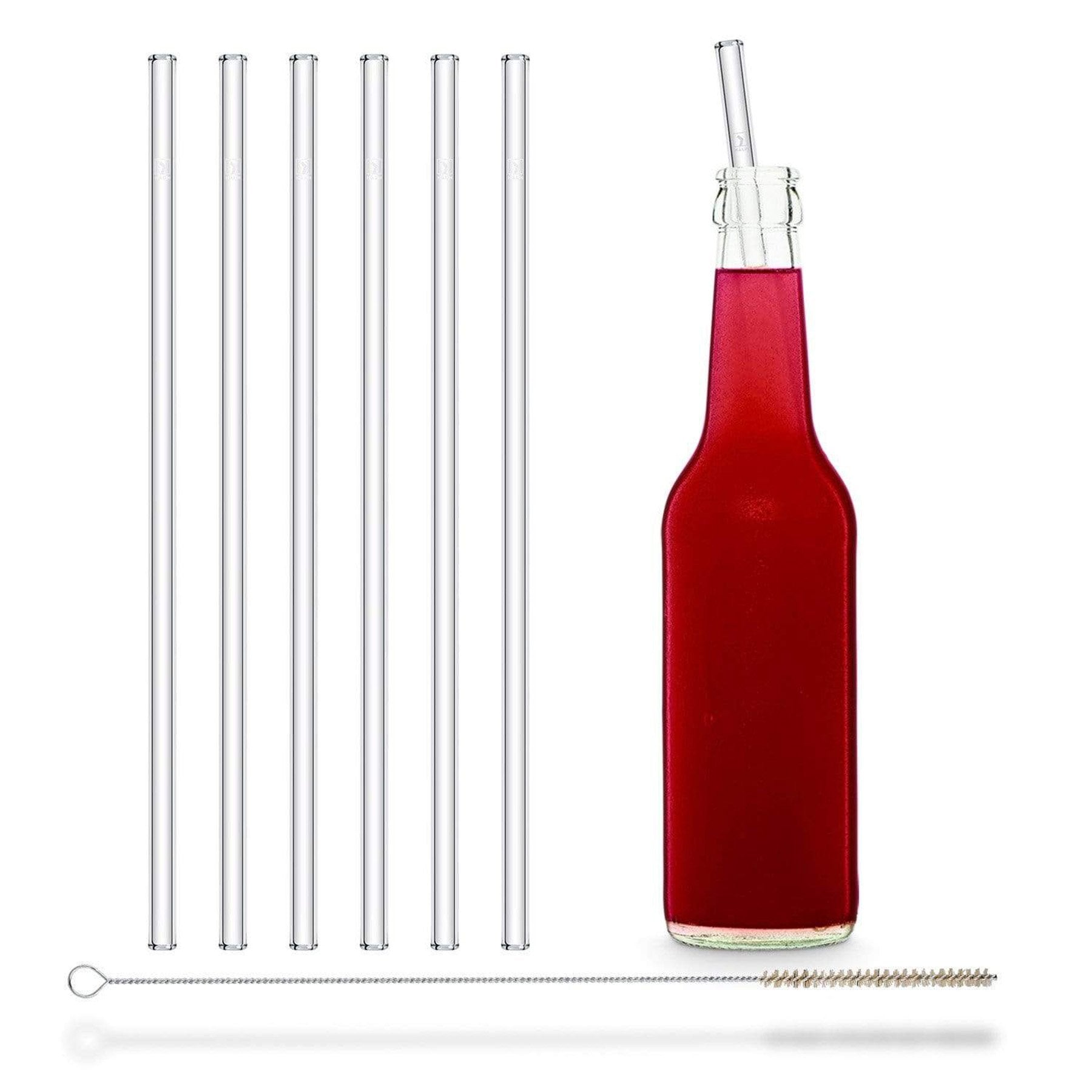 Trinkhalme aus Glas für Softdrinks und Limonaden | Länge 27cm