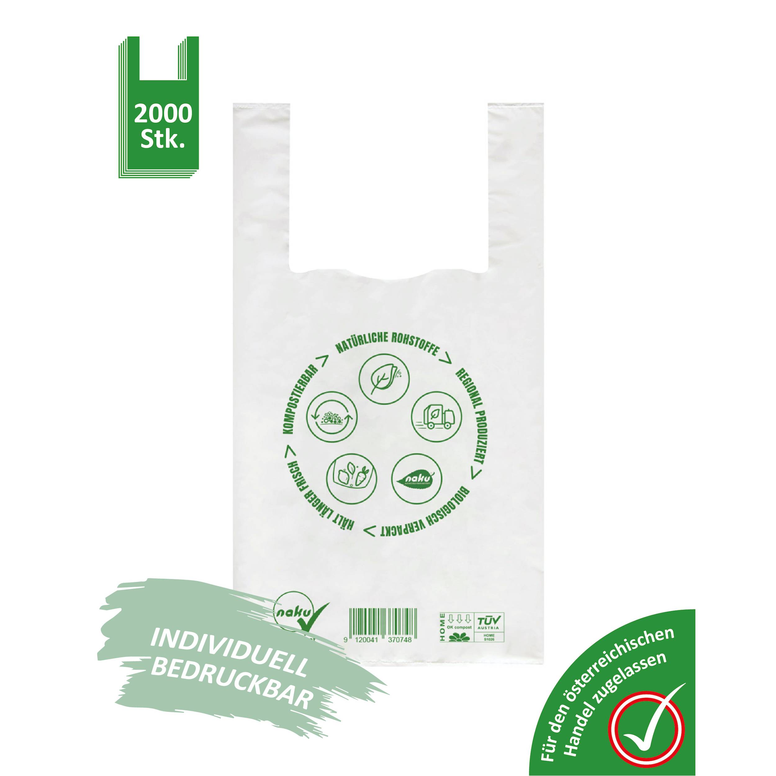 Bio-Tragetasche gross, leicht – 2000er Pack
