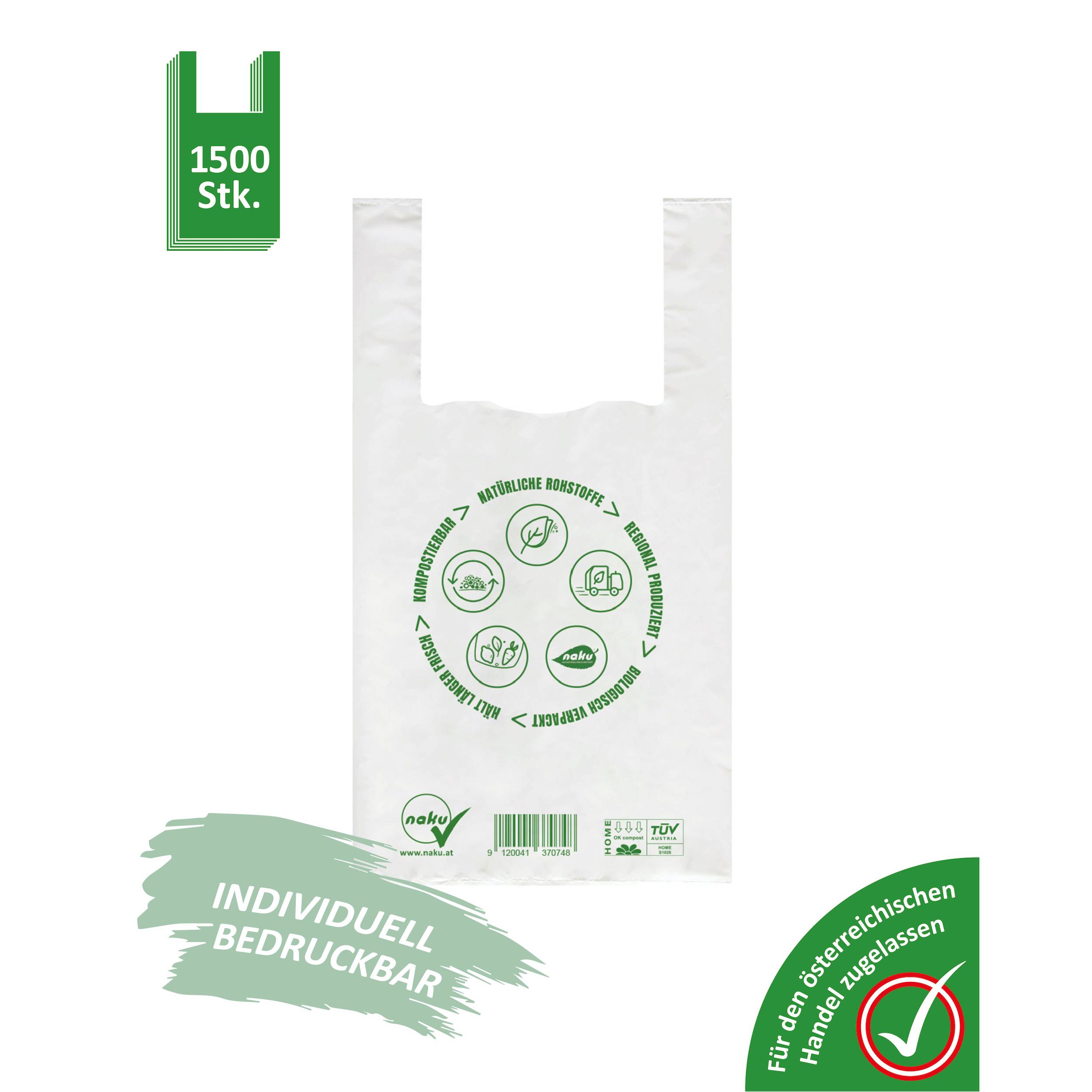 Bio-Tragetasche klein, leicht – 1500er Pack