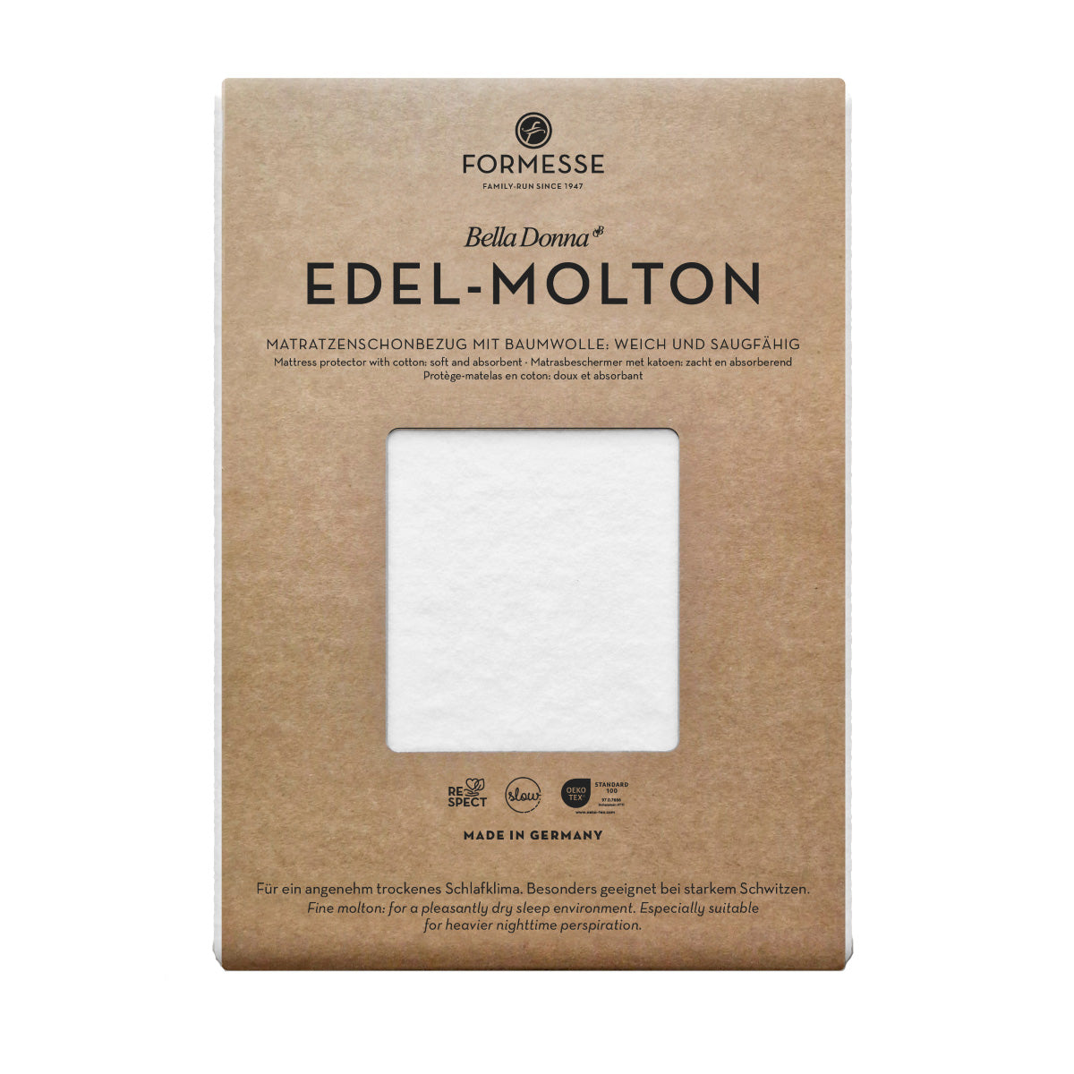 Bella Donna Edel-Molton Matratzenschonbezug für Matratzen und Topper