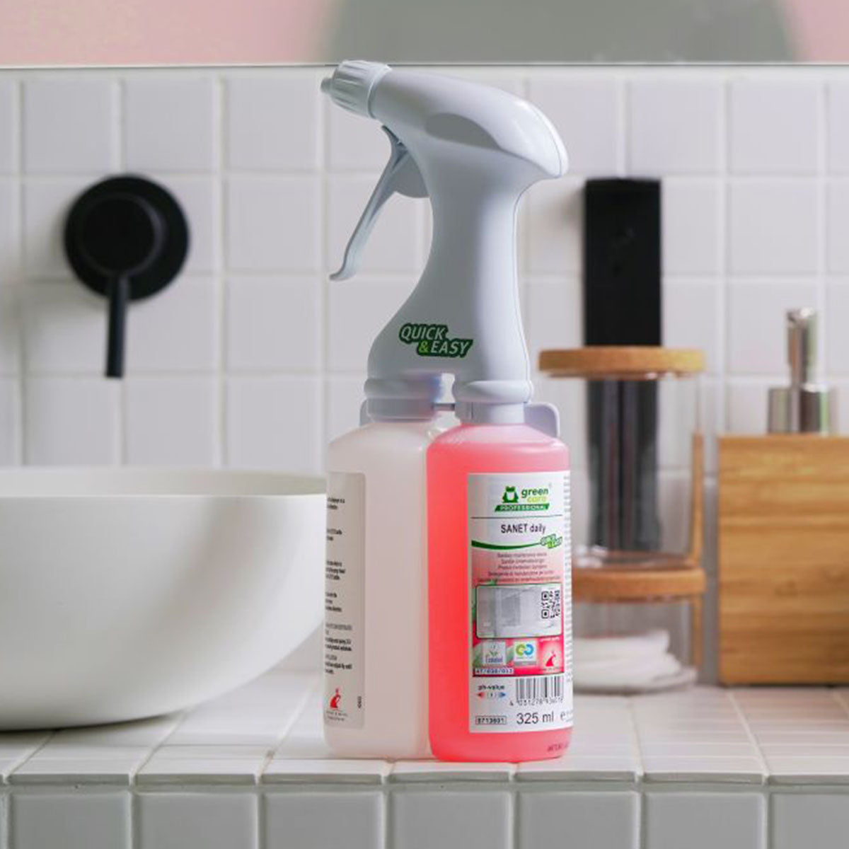 CLP-freier Sanitärreiniger - SANET daily Quick & Easy - Sanitär-Unterhaltsreiniger