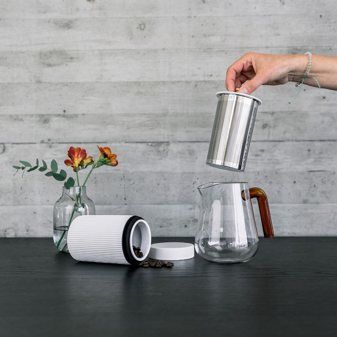 Kaffeebereiter aus Glas