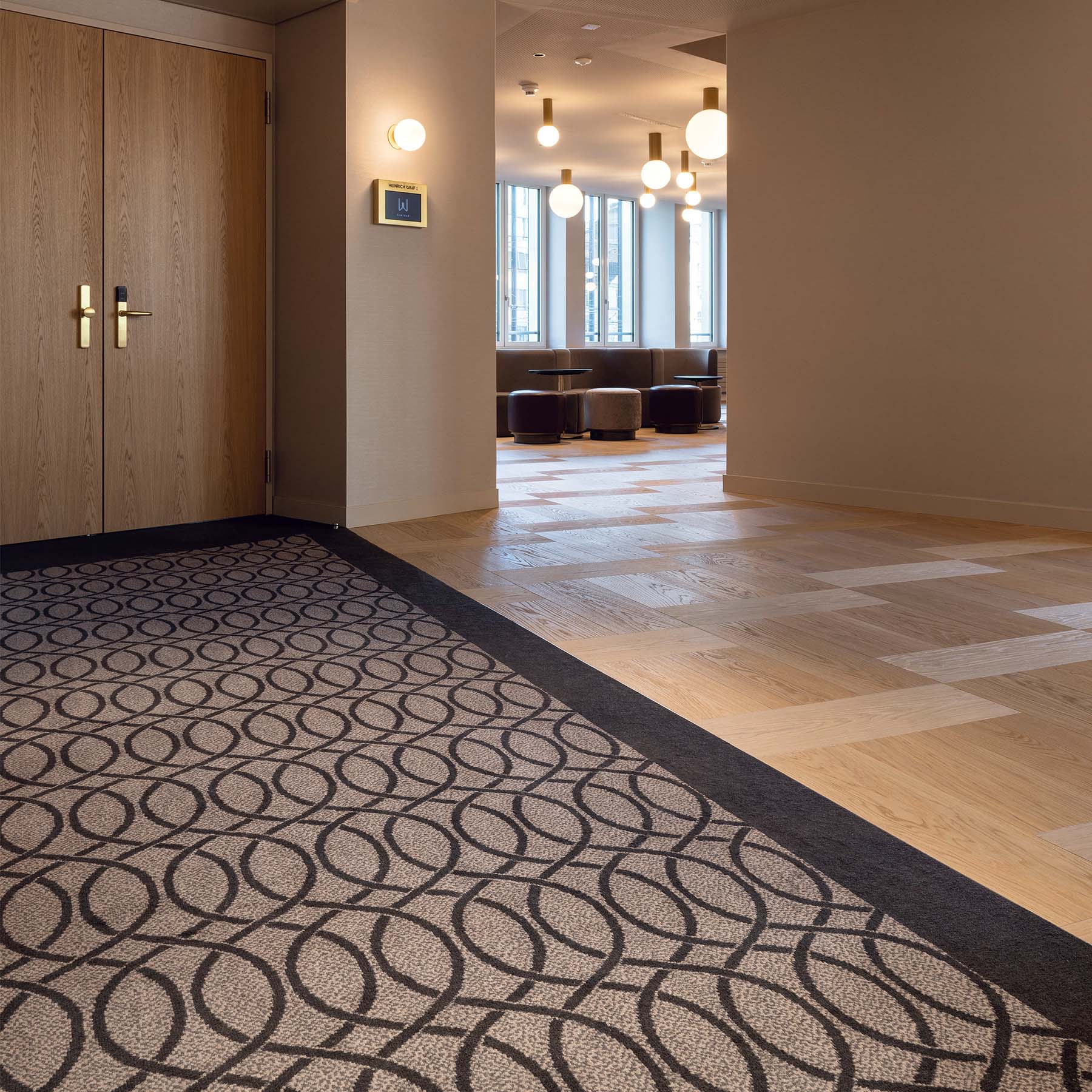 Gewebter Teppich aus Wolle für Hotels, Kreuzfahrtschiffe, Kinos etc.