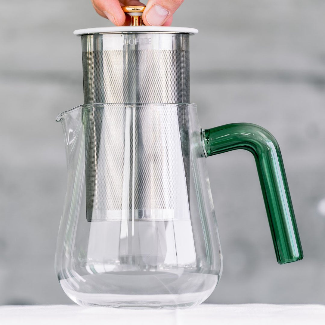 Kaffeebereiter aus Glas