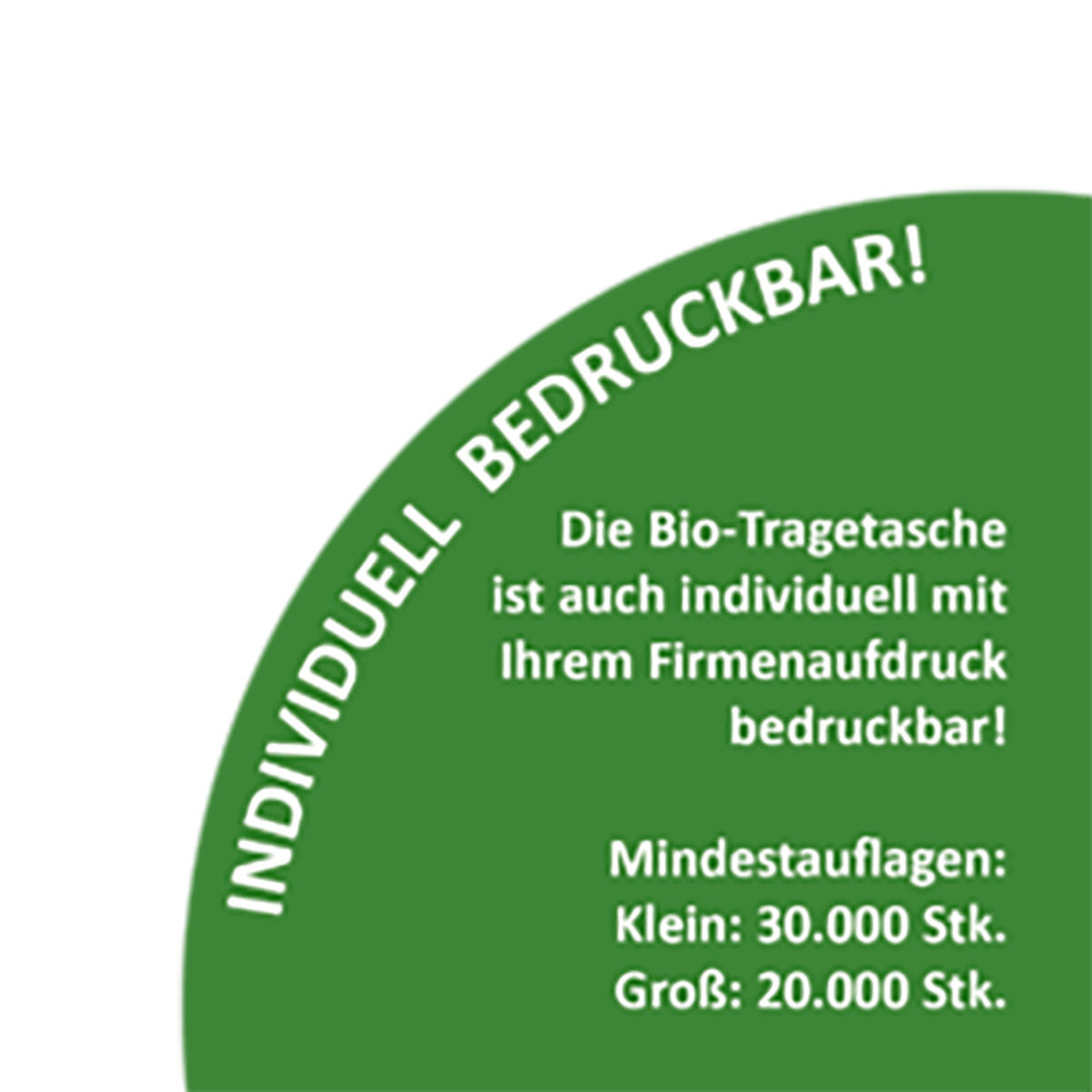 Bio-Tragetasche klein, leicht – 1500er Pack