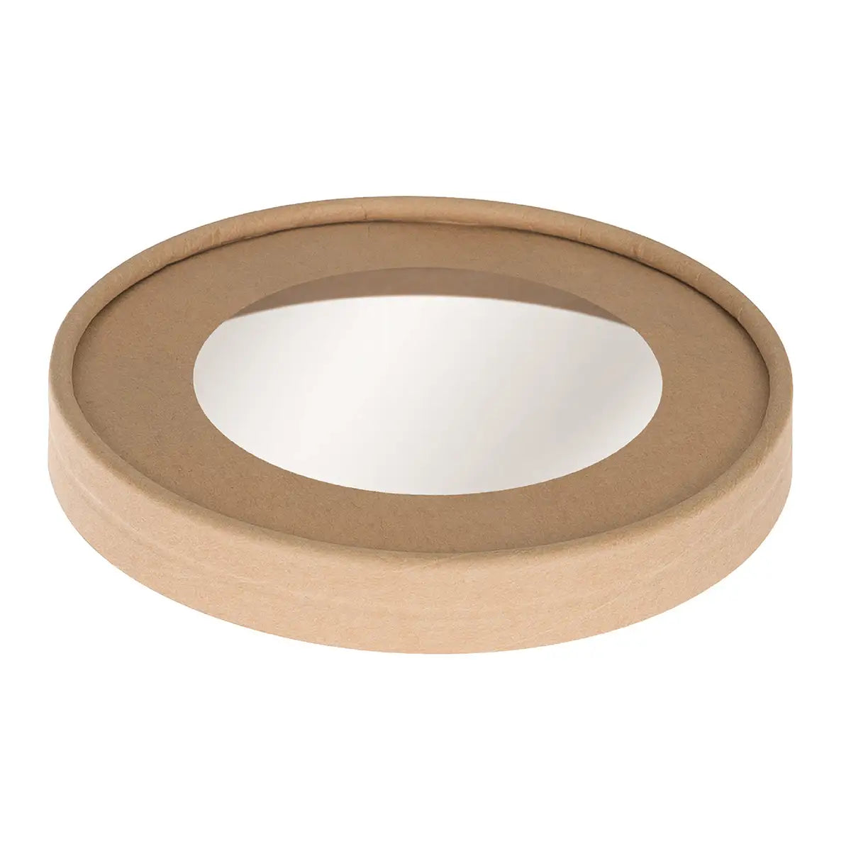 Deckel aus Kraftpapier mit Cellulose Sichtfenster - rund 150mm