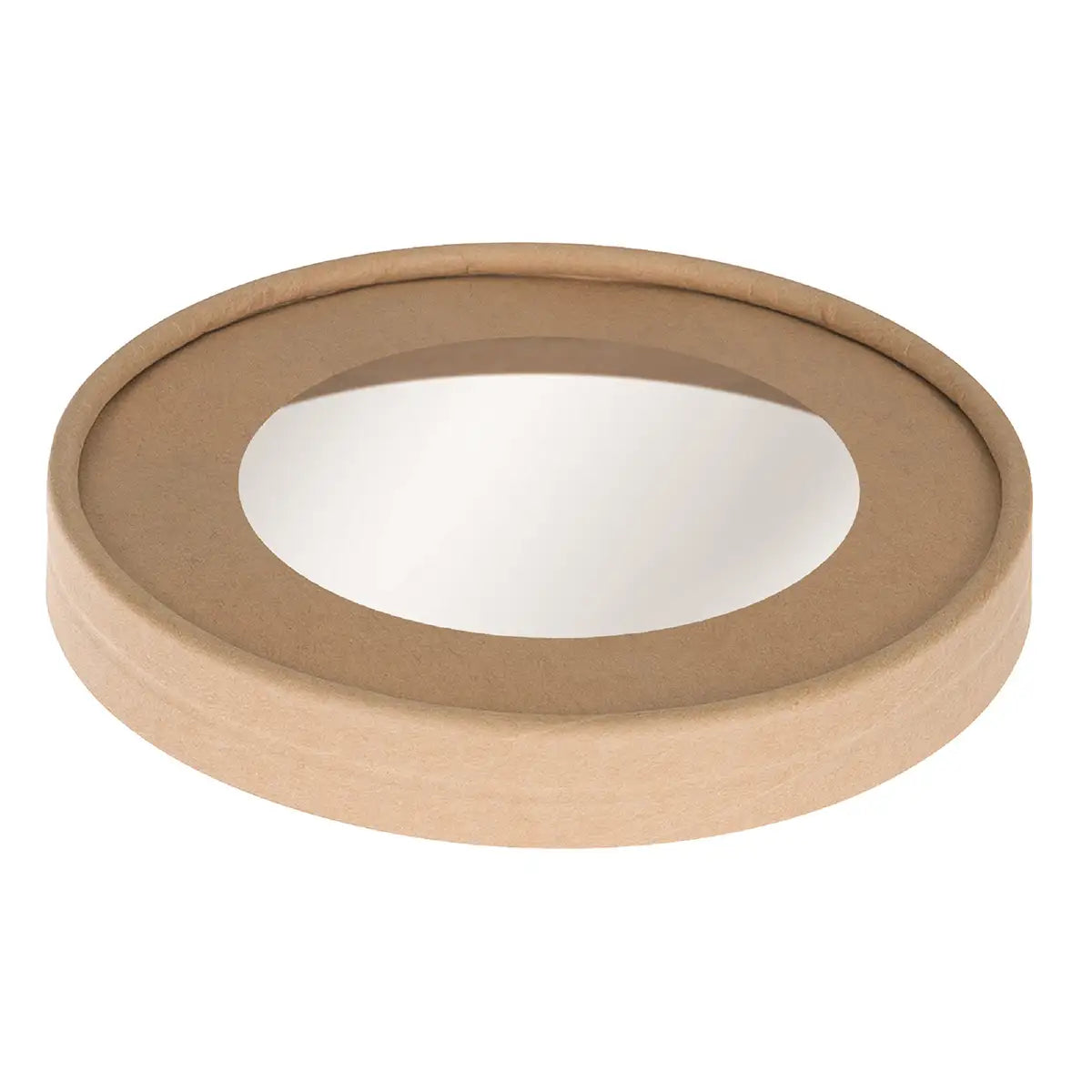 Deckel aus Kraftpapier mit Cellulose Sichtfenster - rund 185mm