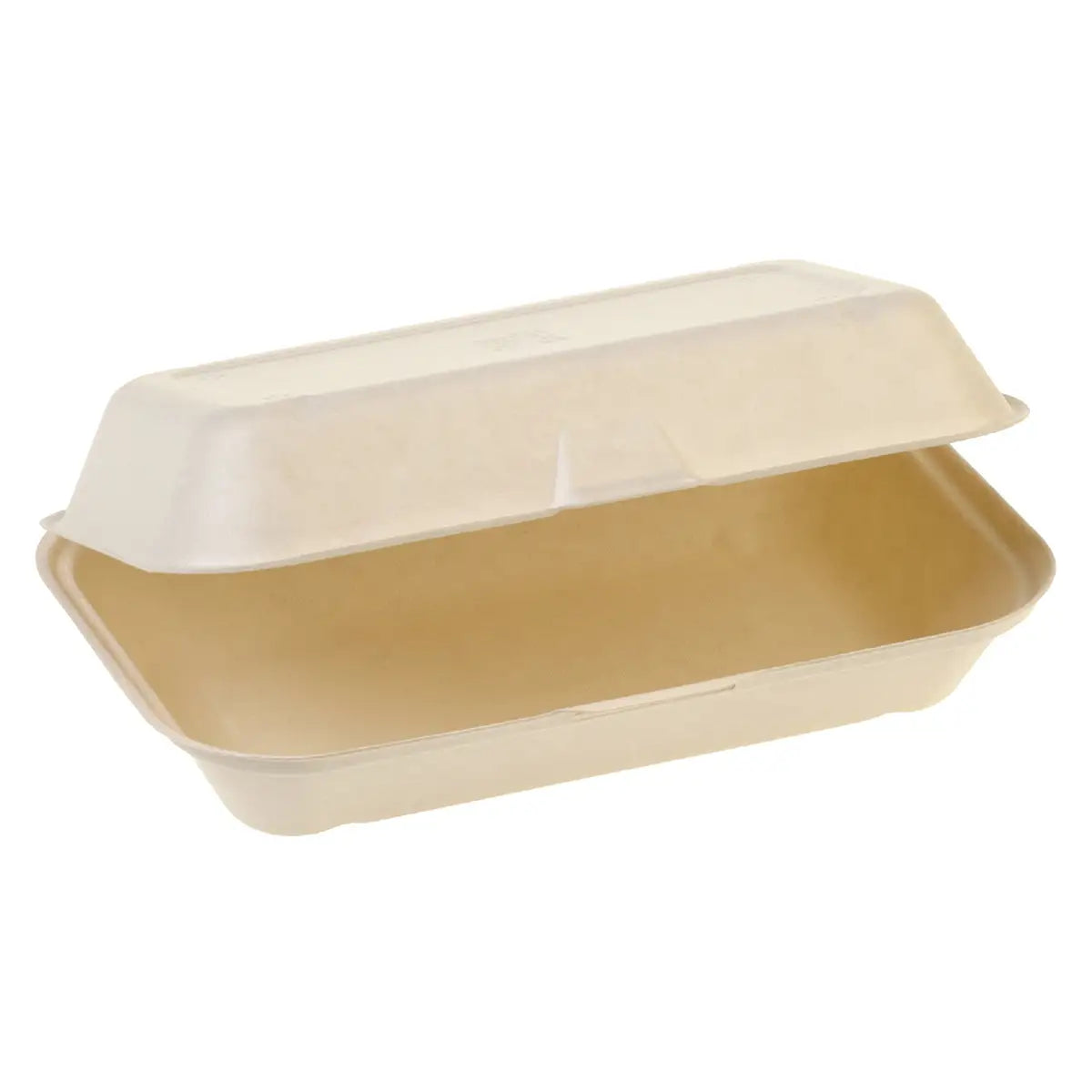 Food Box  m. Klappdeckel aus Zuckerrohr - 235x140x67mm