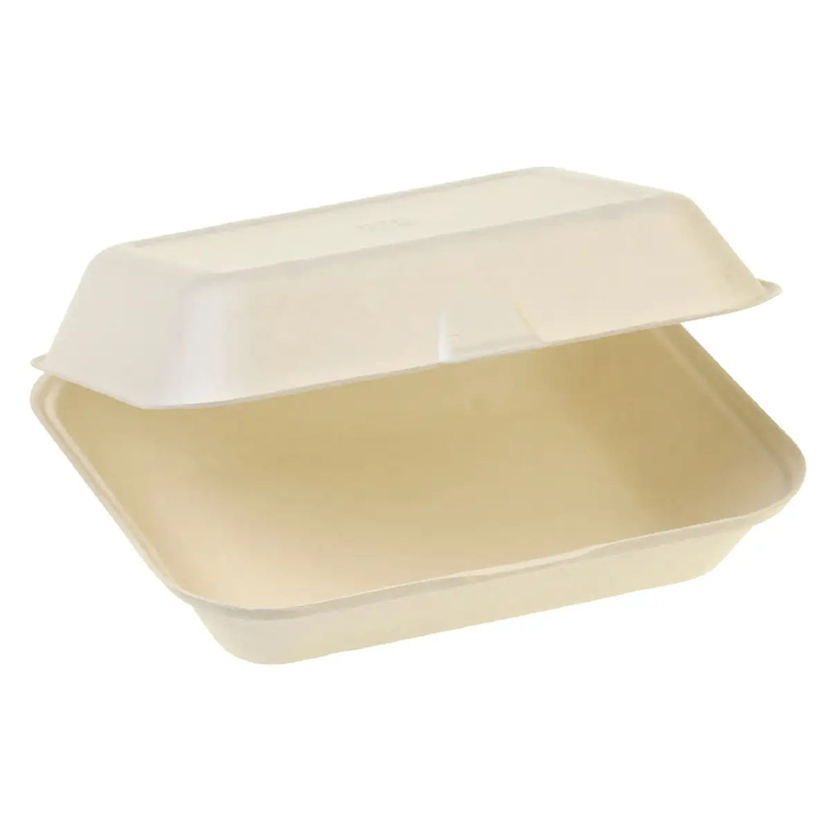 Food Box  m. Klappdeckel aus Zuckerrohr - 235x195x75mm