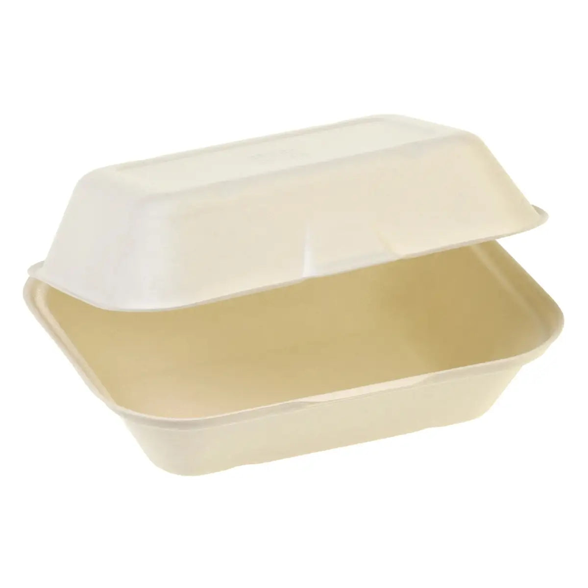 Food Box  m. Klappdeckel aus Zuckerrohr - 185x140x74mm