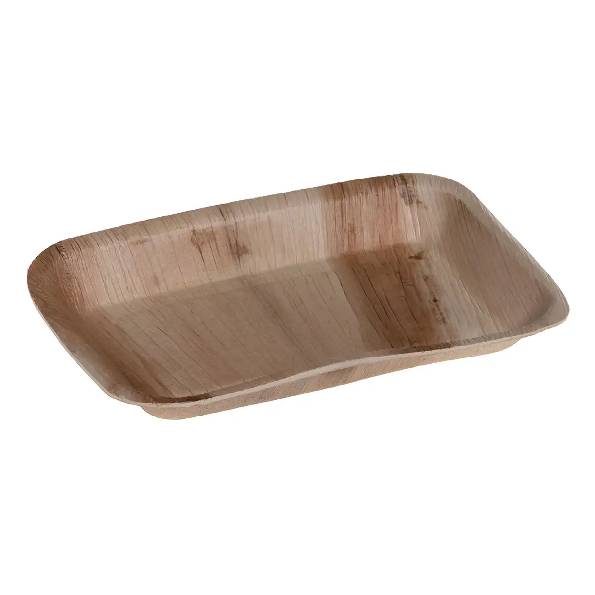 Teller aus Palmblatt rechteckig - 240x160x25mm