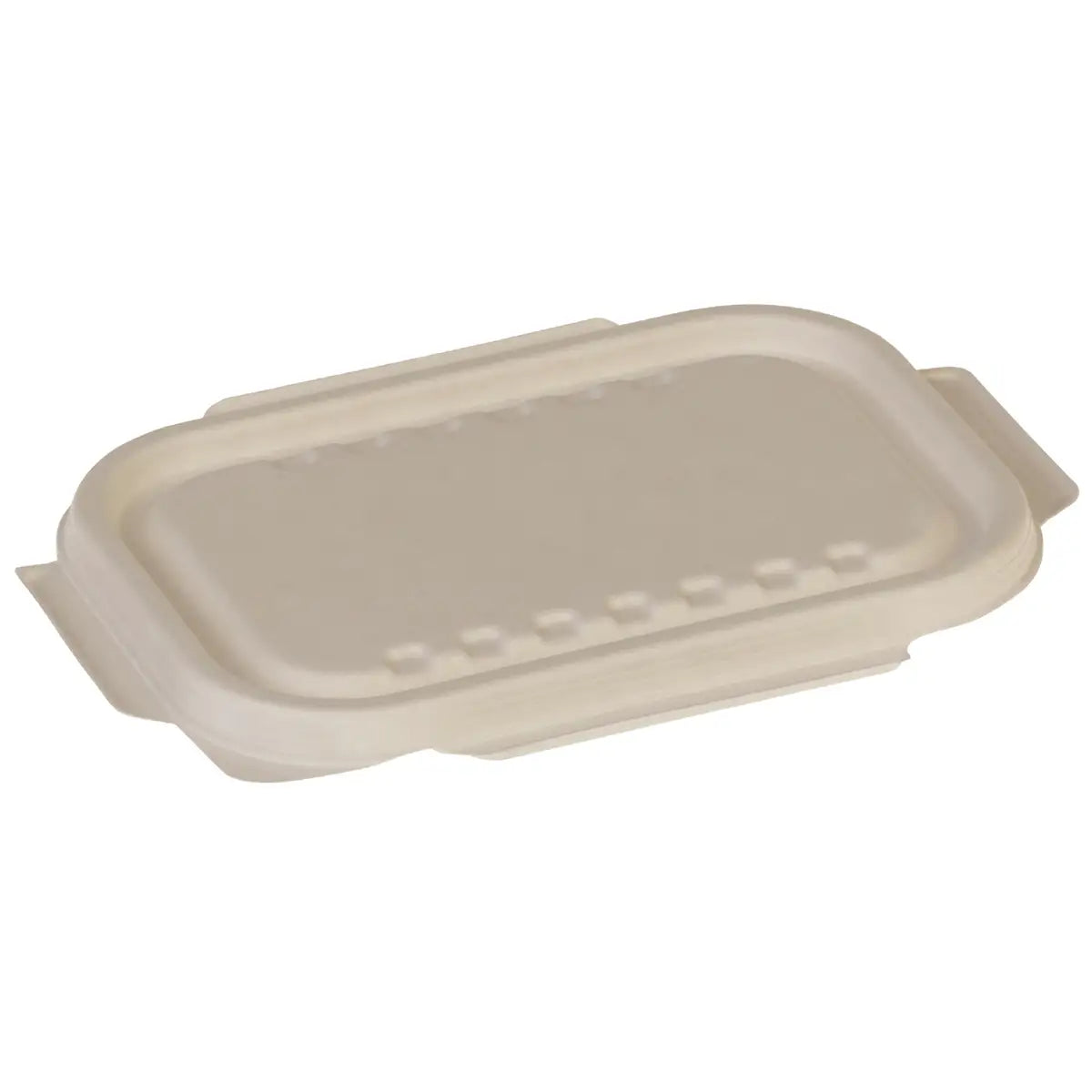 Einweg Deckel aus Zuckerrohr weiss, rechteckig 229x153mm