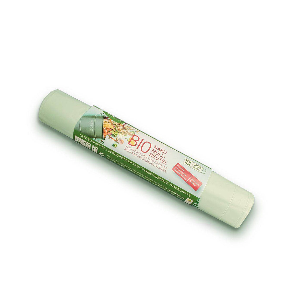 Bio-Müllbeutel 10L aus Biokunststoff - 10er-Rolle