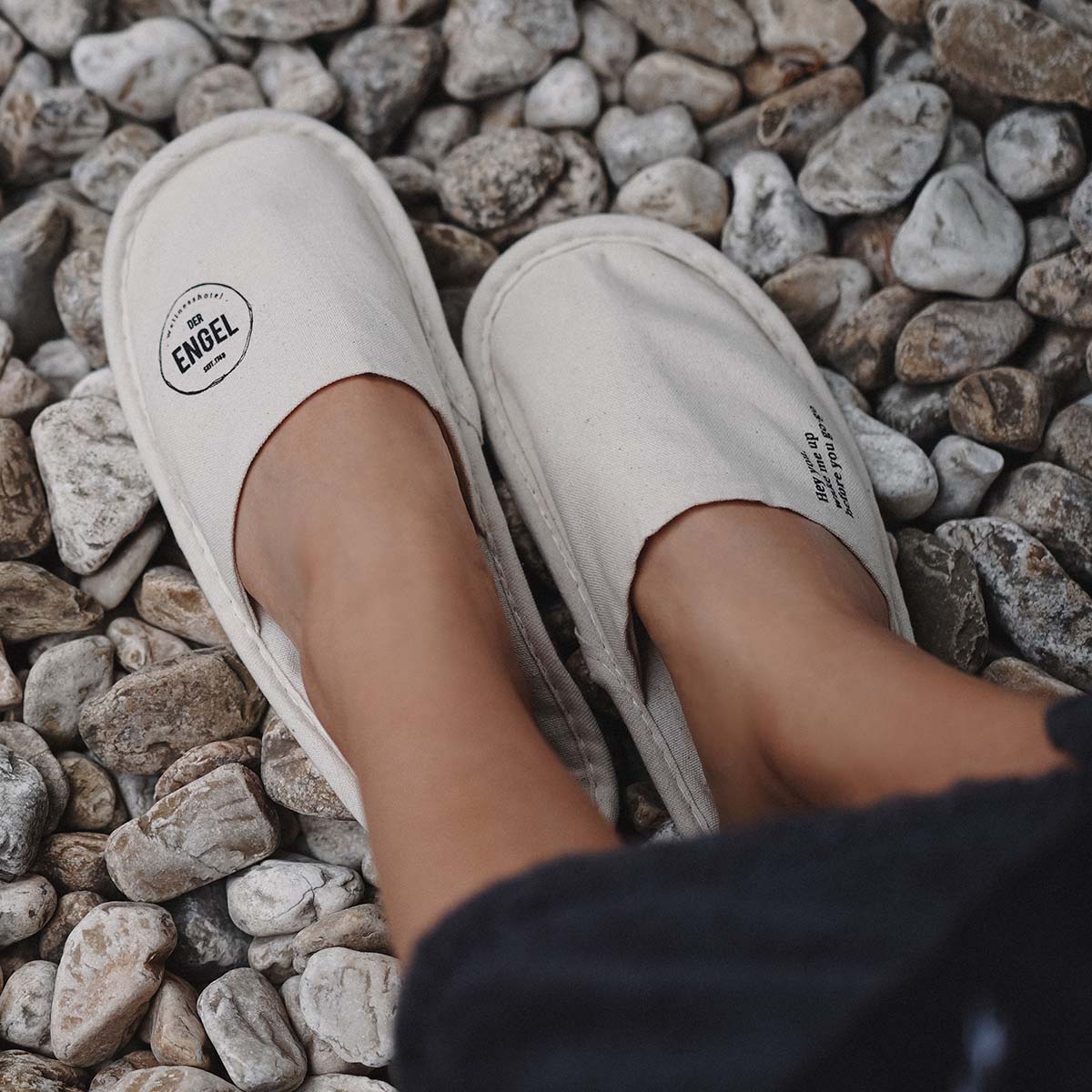Nachhaltiger Hotelslipper aus Leinen und Kork - Slipper KORK