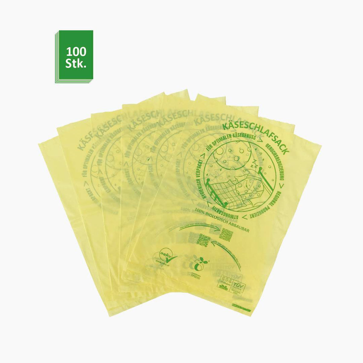 eine nachhaltige lösung zur aufbewahrung von käse in einer tüte aus biokunststoff für eine plastikfreie küche 100er packung